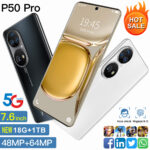 2022 P50 PRO 5G 7.6 inch Smartphone 18GB+1TB 48+64MP Camera Unlocked Mobile Phones 6800mAh MT6889 Deca Core Android11 Cellphones